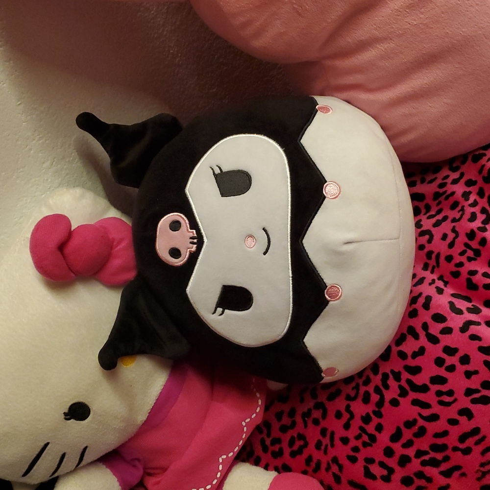 Kuromi Squishmallow Black and White Pink Plush - Picture 2 of 6